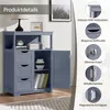 Drewniana szafka łazienkowa Yaheetech z 3 szufladami i Podgląd zdjęcia produktu 5