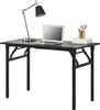 A dark brown folding desk with a laptop, a desk lamp, and a pen holder with scissors. Náhľad obrázku produktu