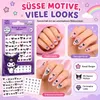 Kuromi Nagelsticker Set – 72 Sticker + 24 Steinchen – Produktbild-Vorschau 5