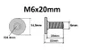 Flachkopfschrauben M6 Möbelschrauben Möbelverbinder 20mm Produktbild-Vorschau 2