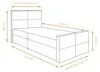 AX LIVING Boxspringbett Schwarz Aleyna Bett 90 x 200 mit Produktbild-Vorschau 7