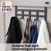 DEKAZIA® Türgarderobe zum Einhängen Schwarz-matt | Produktbild-Vorschau 4