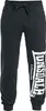 A pair of black Lonsdale London men's sweatpants shown flat. Produktbild-Vorschau