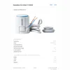 A product data sheet with an image of a thermostatic actuator. Produktbild-Vorschau
