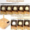 Nachttischlampe, Tischlampe mit USB A+C-Ladeanschlüssen, Produktbild-Vorschau 2