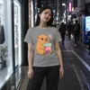 T-shirt da donna con stampa "Kawaii Capybara Boba Bubble Anteprima dell’immagine prodotto 3