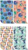 Collage of four different Stitch-themed patterns, likely for gift wrap or fabric. Produktbild-Vorschau