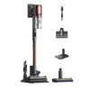 A cordless vacuum cleaner and its accessories are displayed against a white background. Produktbild-Vorschau
