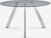 Tavolo moderno rotondo in vetro 130 cm con gambe in metallo Anteprima dell’immagine prodotto 6