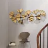 3D Wandbild "Ginkgo" aus Metall in gold, 132x60 cm, Produktbild-Vorschau 3
