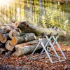 KADAX Support de coupe pliable en bois, 82 x 78 cm, acier Voir les images du produit 3