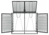 Afvalcontainerbox - 131 x 79 x 116 cm, zwart, staal, Productafbeelding-voorbeeld 13