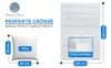 A diagram showing the dimensions of a duvet and pillow set. Produktbild-Vorschau