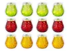 12er Set Windlichter Glas bunt – Gartenkerzen Outdoor Produktbild-Vorschau 1