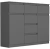 Komoda 120 cm 6 zásuvky 2 dveře skříňka FRAMIRE S-62D Náhled obrázku produktu 1