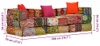 vidaXL Pouf modulaire 3 places patchwork tissu Voir les images du produit 13