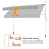 Yaheetech Balkonmarkise mit Handkurbel 300 cm L, Produktbild-Vorschau 7