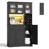 BEALIFE Küchenhochschrank 100x40x180 cm mit LED-Licht, Produktbild-Vorschau 1