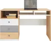 Jugendzimmer Schreibtisch, Eiche mit weiß und grau Produktbild-Vorschau 1