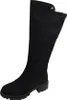 A black knee-high boot is shown against a white background. Voir les images du produit