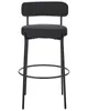 BELIANI Barstuhl 2er Set Schwarz Bouclé-Bezug und Metall Produktbild-Vorschau 6