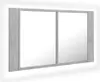 vidaXL LED-Bad-Spiegelschrank Betongrau 80x12x45 cm Acryl Produktbild-Vorschau 1