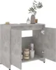 A bathroom cabinet with its doors open, displaying some items inside. Podgląd zdjęcia produktu