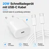 2x iPhone USB-C Ladegerät 20W Schnellladegerät mit USB-C Produktbild-Vorschau 2