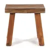 SITZHOCKER "RUSTIC" | 41x42x24cm (HxBxT), Teak | Holzhocker Produktbild-Vorschau 7