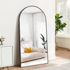 Ganzkörperspiegel 180x86 cm Schwarz Gewölbter Standspiegel Produktbild-Vorschau 3