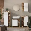 Badschrank Vicco Karen Sonoma/Weiß 50 x 75 cm mit Tür und Produktbild-Vorschau 4
