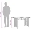 Tavolo da giardino con piano in legno nero 110x68x70 cm in Anteprima dell’immagine prodotto 9