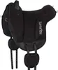 A black horse saddle on a white background. Produktbild-Vorschau
