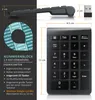 A product image showing a wireless numeric keypad with dimensions and features listed. Náhled obrázku produktu