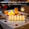 12er LED-Teelichter mit schwankender Flamme–Aufladbare Produktbild-Vorschau 4