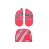 Three pink pouches with reflective stripes on a white background. Produktbild-Vorschau