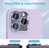 Close-up of a phone case with camera lens protectors, showing a comparison of thickness. Produktbild-Vorschau