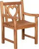 Gartensessel Herz Teakholz Massivholz Gartenstuhl Holzstuhl Produktbild-Vorschau 1