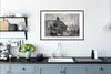 MuchoWow® Gerahmtes Poster Löwin - Jungtier - Schwarz 90x60 Produktbild-Vorschau 4