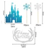 Frozen Schloss Tortendeko mit Schneeflocke und Glitzer, Produktbild-Vorschau 2