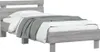 Estructura de cama con cabecero y luces LED, color gris Vista previa de la imagen del producto 4
