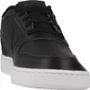 A close-up, front-facing view of a black Nike sneaker with a white sole. Produktbild-Vorschau