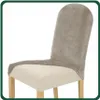 Stuhlhusse Stretch Beige - Universal - Samt - Abgerundete Produktbild-Vorschau 5