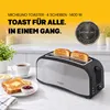 MICHELINO Toaster 4-Scheiben 1400 Watt Edelstahl Schwarz Produktbild-Vorschau 2