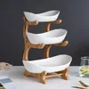 3 Stöckig Obst Etagere Obstkorb Holz Obstschale Modern Produktbild-Vorschau 8