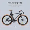 A diagram showing the dimensions of an e-bike. Produktbild-Vorschau