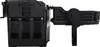 A black tackle box with multiple compartments and an attached arm mechanism, shown from the side against a white background. Anteprima dell’immagine prodotto