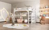 Hochbett mit Stufen und Kleiderschrank, Platzsparend mit Produktbild-Vorschau 10