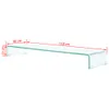 vidaXL Table TV/rehaussement d'écran verre transparent Voir les images du produit 5