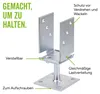 Alberts U-Pfostenträger, zum Aufschrauben, lichte Breite 71 Produktbild-Vorschau 3